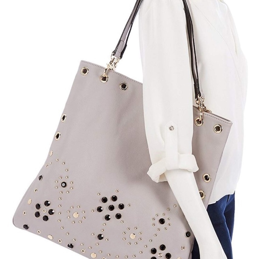 Betsy Johnson convertible tote gray brand new